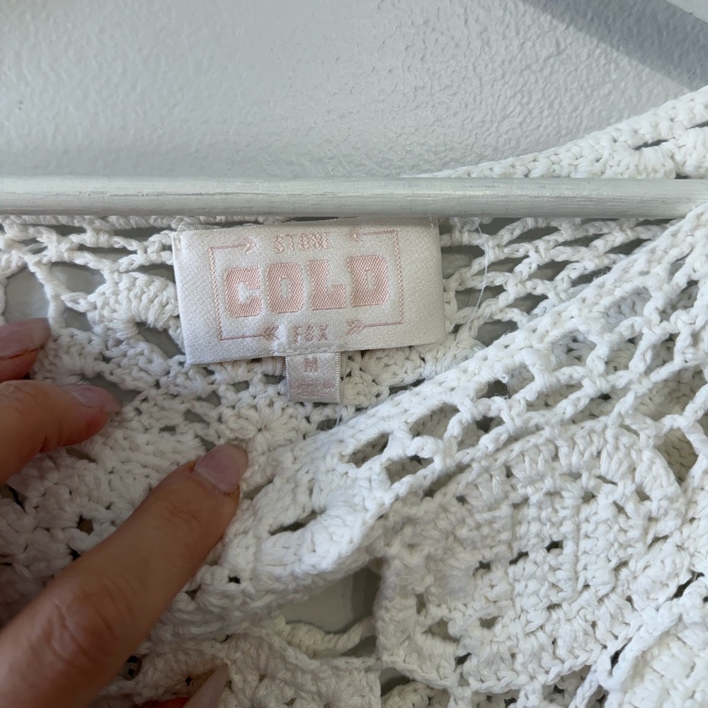 Stone Cold Fox Luciele Hand Crochet Dress in Ivory - Picture 4 of 5